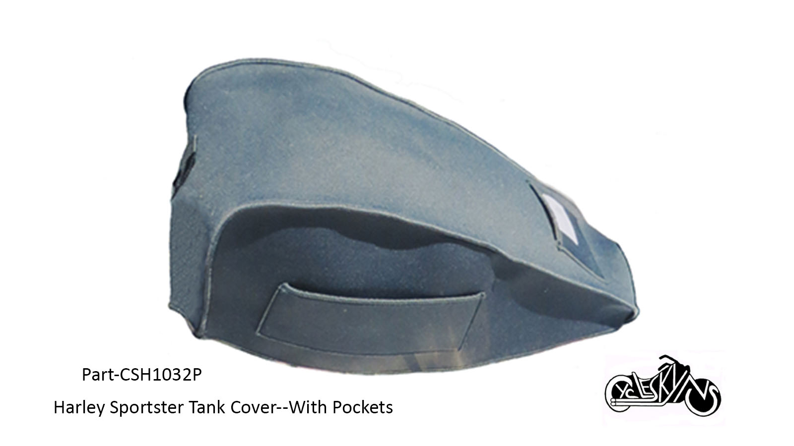 Neoprene Protective mechanic's Cover designed for the original 3.2 gallon Sportster Harley Davidson gas tank without top or side pockets.